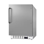image of Summit ALFZ36CSS 20" Built-in or Freestanding Undercounter Freezer, Stainless Steel, 2.68 cu. ft.