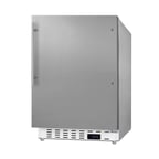 image of Summit ALFZ36CSSHV 20" Built-in or Freestanding Undercounter Freezer, Stainless Steel, Pro-Style Handle, 2.68 cu. ft.