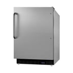 image of Summit ALFZ37BCSS 20" Built-in or Freestanding Undercounter Freezer, Stainless Steel, 2.68 cu. ft.