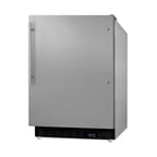 image of Summit ALFZ37BCSSHV 20" Built-in or Freestanding Undercounter Freezer, Stainless Steel, w/ Pro-Style Handle, 2.68 cu. ft.