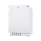image of Summit ALRF48 20" Built-in or Freestanding Undercounter Refrigerator Freezer in White, 2.68 cu. ft.