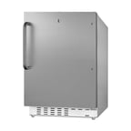 image of Summit ALRF48CSS 20" Built-in or Freestanding Undercounter Refrigerator Freezer, Stainless Steel, 2.68 cu. ft.