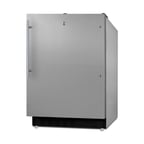 image of Summit ALRF49BCSSHV 19" Undercounter Refrigerator Freezer, Stainless Steel, 2.68 cu. ft.