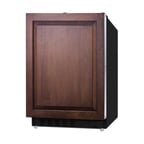 image of Summit ALRF49BIF 19" Undercounter Refrigerator Freezer in Black, w/ Panel Ready Door, 2.68 cu. ft.