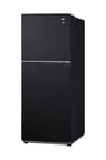 image of Summit FF1087BIM 24" Reach-In Refrigerator Freezer in Black, w/ Icemaker, Energy Star, 10.1 cu. ft.