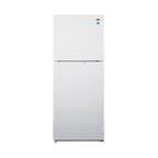 image of Summit FF1088W 24" Reach-In Refrigerator Freezer in White, Reversible Doors, 10.1 cu. ft.