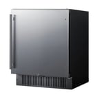 image of Summit FF27BSS 27" Built-in Undercounter Refrigerator in Black, Stainless Steel Door, 5 cu. ft.