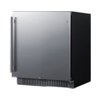 image of Summit FF27BSSADA 27" Built-in Undercounter Refrigerator in Black, Stainless Steel Door, ADA Compliant, 5 cu. ft.