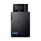image of Summit MRF66BKA 23.63" Breast Milk Refrigerator & Freezer w/ Microwave, Black, 5.1 cu. ft.