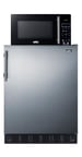image of Accucold MRF66BK2SSA 19.75" Breast Milk Refrigerator & Freezer w/ Microwave, Black, 5 cu. ft.