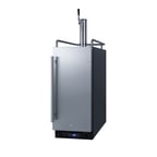 image of Summit SBC15BEER 15" 1 Tower Draft Beer Cooler Dispenser, 2.9 cu. ft.