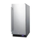 image of Summit SCFF1533BCSS 23" Built-in or Freestanding Undercounter Freezer, Stainless Steel, 2.4 cu. ft.