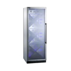 image of Summit SCR1401LHXCSS 24" Glass Door Wine Refrigerator, Single Temperature, 80 Bottles