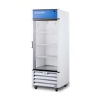 image of Summit SCR1802G 29" Merchandiser Refrigerator w/ Glass Door, White Exterior, 16.26 cu. ft.
