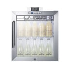 image of Accucold SCR215LNZ Freestanding Glass Door Undercounter Nutrition Center Refrigerator, 1.7 cu. ft.