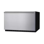 image of Summit SDR30 29" Built-in Stainless Steel 1-Drawer Undercounter Refrigerator in Black, 2.5 cu. ft.