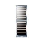image of Summit SWC1875B 24" Glass Door Wine Refrigerator, Dual Temperature, 118 Bottles