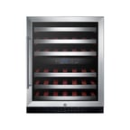 image of Summit SWC530BLBISTCSSADA 24" Glass Door Wine Refrigerator, Dual Temperature, 36 Bottles