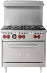 image of Vulcan SX36-6BN 36" Natural Gas Restaurant Range w/ (6) Open Burners, (1) Standard Oven, 198.000 BTU