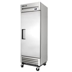 image of True T-19-HC 27" One Section Reach-In Refrigerator w/ Solid Door, Bottom Mount, Stainless Steel Front-Aluminum Sides