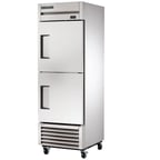 image of True T-23-2-HC 27" One Section Reach-In Refrigerator w/ 2 Solid Half Doors, Bottom Mount, Stainless Steel Front-Aluminum Sides