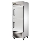 image of True T-23F-2-HC 27" One Section Reach-In Freezer w/ 2 Half Solid Doors, Bottom Mount, -10°F
