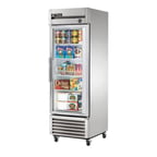 image of True T-23FG-HC~FGD01 27" One Section Reach-In Freezer w/ Glass Door, Bottom Mounted, Stainless Steel Front Aluminum Sides