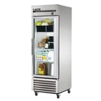 image of True T-23G-HC~FGD01 27" One Section Reach-In Refrigerator w/ Glass Door, Bottom Mount, Stainless Steel Front-Aluminum Sides