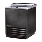 image of True T-24-GC-HC 24" Black Glass & Plate Chiller, 90 Mugs Capacity
