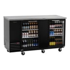 image of Turbo Air TBB-3SGD-N 69" Two Section Back Bar Cooler with Glass Door, 23 cu. ft.