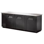 image of True TBB-4PT 90" 3 Solid Swing Door Pass-Thru Back Bar Cooler