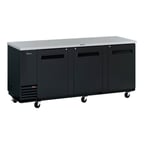 image of Turbo Air TBB-4SBD-N 90" Three Section Back Bar Cooler with Solid Door, 36.47 cu. ft.