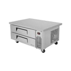 image of Turbo Air TCBE-48SDR-E-N 53" 2 Drawers Refrigerated Chef Base, Flat Top, 7.5 cu. ft.