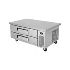 image of Turbo Air TCBE-52SDR-E-N 58" 2 Drawers Refrigerated Chef Base, Flat Top, 9 cu. ft.