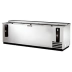 image of True TD-95-38-S-HC 95" Solid Slide Lid Stainless Steel Deep Well Horizontal Bottle Cooler