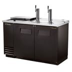 image of True TDD-2CT-HC 58" Solid Door Direct Draw Beer Dispenser with 2 Taps & 2 Keg Capacity