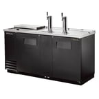image of True TDD-3CT-HC 69" Solid Door Direct Draw Beer Dispenser with 2 Taps & 3 Keg Capacity