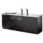 image of True TDD-4CT-HC 90" Swing Door Direct Draw Beer Dispenser with 2 Taps & 4 Keg Capacity