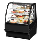 image of True TDM-R-36-GE/GE-B-W 36" Black Refrigerated Bakery Display Case