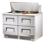 image of True TFP-48-18M-D-4 48" Mega Top Sandwich/Salad Prep Table w/ 4 Drawers, 18 Pans