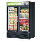 image of Turbo Air TGF-47SD-N 51" 2 Glass Door Freezer Merchandiser, White or Black, 39 cu. ft.