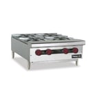 image of Therma-Tek TCHP24-4 24" Countertop Gas Hotplate with (4) Burners, Manual Controls, 120.000 BTU
