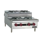 image of Therma-Tek TCHP48SU-8 48" Countertop Step-Up Gas Hotplate with (8) Burners, Manual Controls, 240.000 BTU