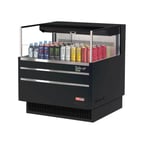 image of Turbo Air TOM-36L-UF-W(B)-1S-N 34" Horizontal Open Air Merchandiser, Specify Exterior, Self-Contained, Deck Only, Low Profile, 4.6 cu. ft.
