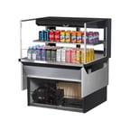 image of Turbo Air TOM-36L-UFD-W(B)-2SI-N 36" Drop In Open Refrigerated Deli Display Case