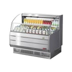 image of Turbo Air TOM-50SS-N 50" Horizontal Open Air Merchandiser, Stainless Steel, Self-Contained, 3 Shelves, 8.9 cu. ft.