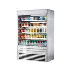 image of Turbo Air TOM-60ES-N 60" Vertical Open Air Merchandiser, Stainless Steel, Self-Contained, 4 Shelves, 28.6 cu. ft.