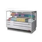 image of Turbo Air TOM-60L-UF-S-2S-N 58" Horizontal Open Air Merchandiser, Stainless Steel, Self-Contained, 1 Shelf, 13 cu. ft.
