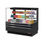 image of Turbo Air TOM-60L-UFD-W(B)-3S-N 58" Horizontal Open Air Merchandiser, Specify Exterior, Self-Contained, 2 Shelves, w/ Rear Doors, 19.3 cu. ft.