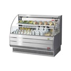 image of Turbo Air TOM-60LS-N 63" Horizontal Open Air Merchandiser, Stainless Steel, Self-Contained, 1 Shelf, 12.3 cu. ft.